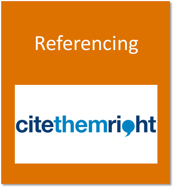Referencing button containing the Cite Them Right referenciing logo
